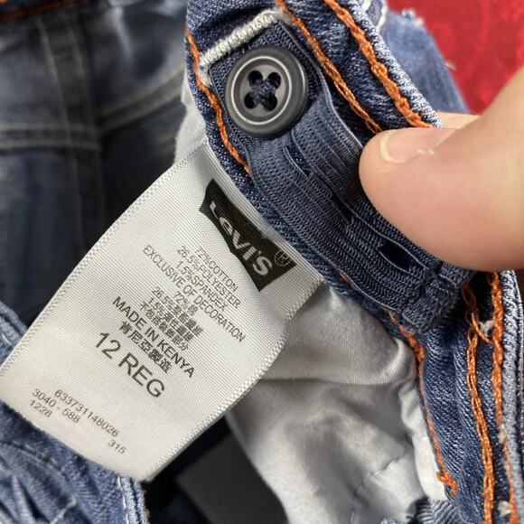 Levi's Bootcut Jeans Girls 12 Reg Adjustable Waistband Stretch Denim Flap Pocket - Picture 7 of 12